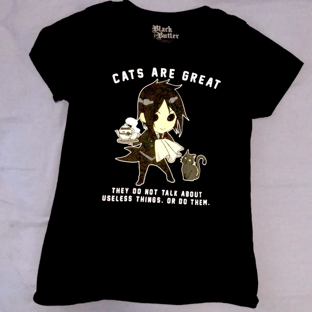 BLACK BUTLER: Cat’s Are Great T-Shirt (FUNIMATION)